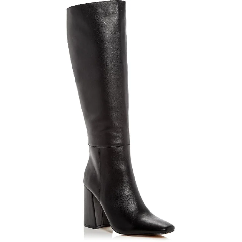 Aqua Womens Flair  Leather Square Toe Knee-High Boots