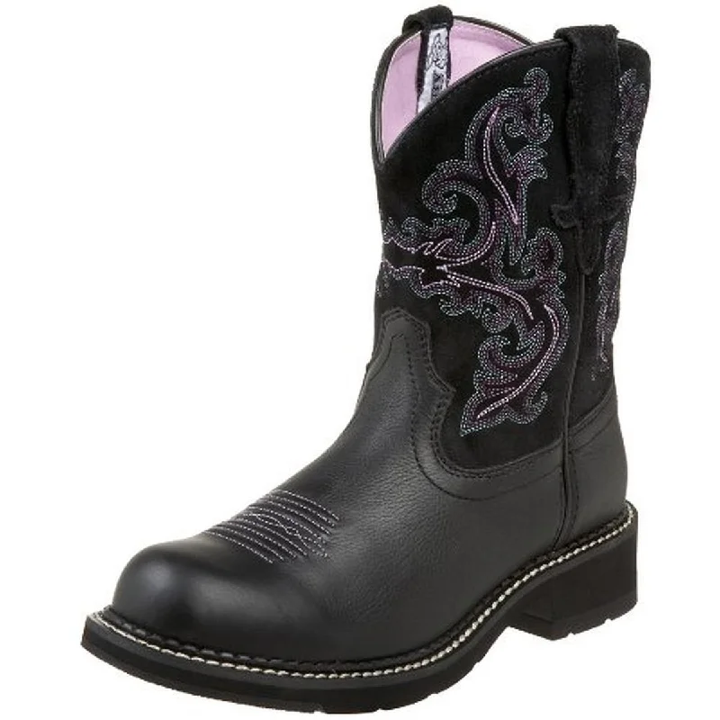 Ariat Womens Fatbaby II Leather Mid-Calf Cowboy, Western Boots