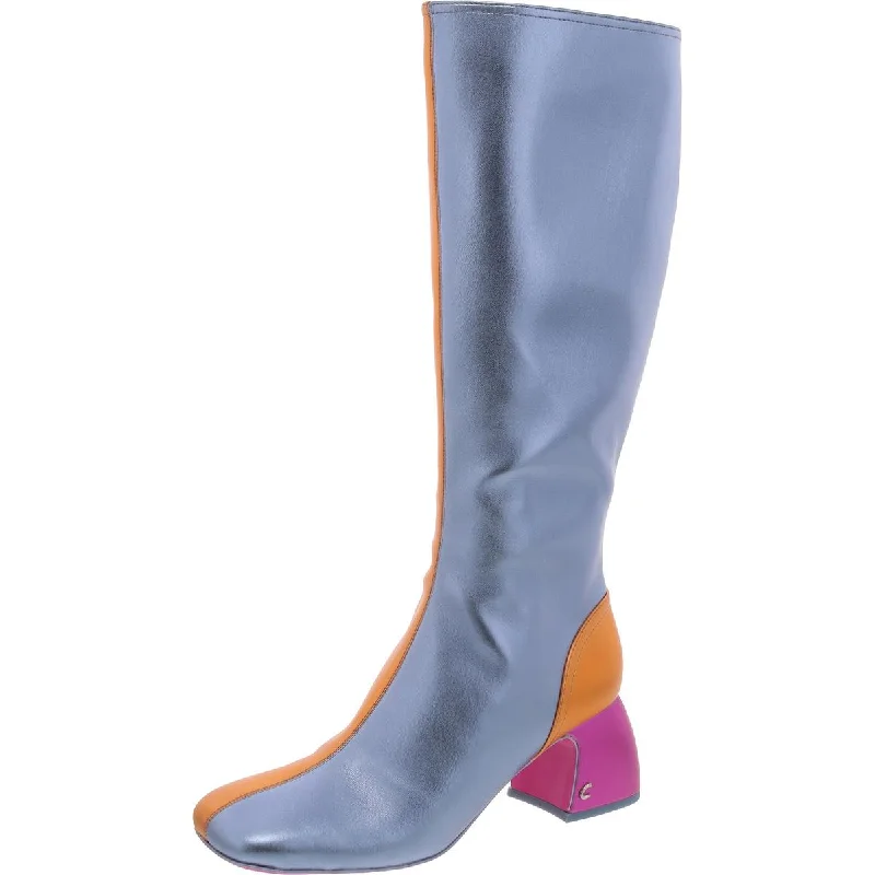 Circus by Sam Edelman Womens Olympia Faux LEather Block Heel Knee-High Boots