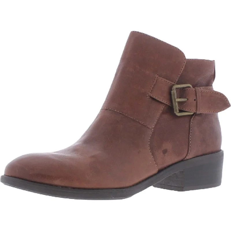 Comfortiva Womens Cardee Leather Zipper Ankle Boots