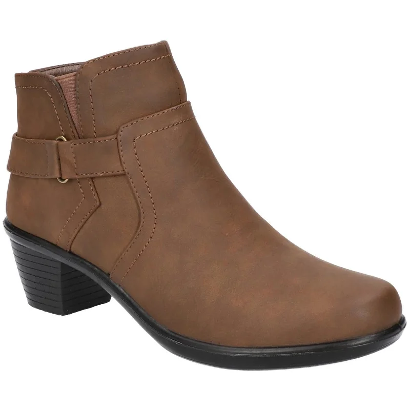 Easy Street Womens Faux Leather Bootie Ankle Boots