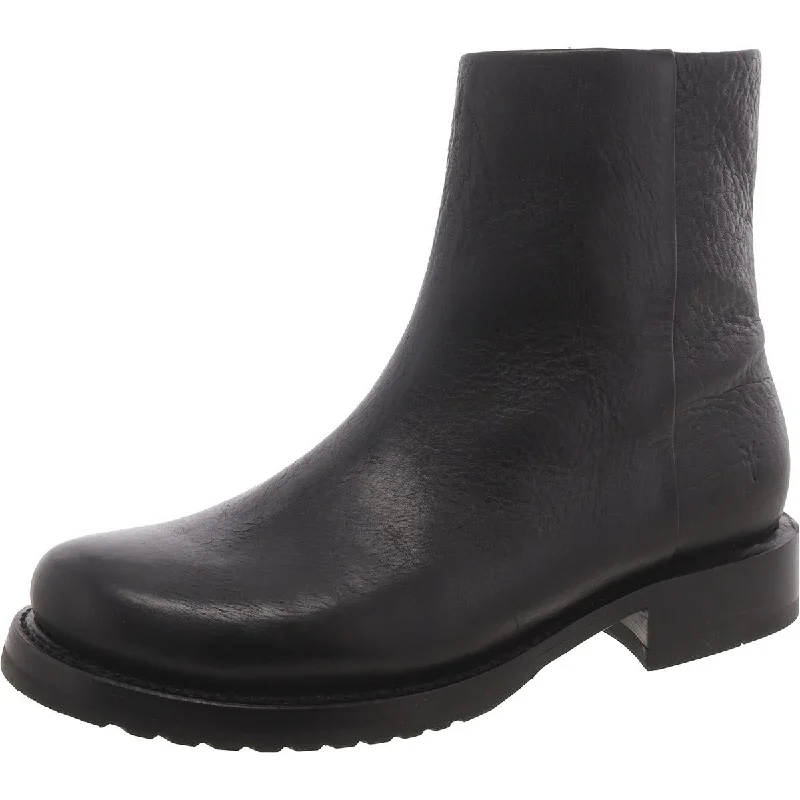 Frye Womens Leather Zipper Booties