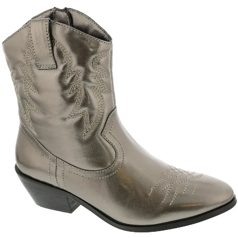 Masseys Womens Reba Metallic Zipper Cowboy, Western Boots