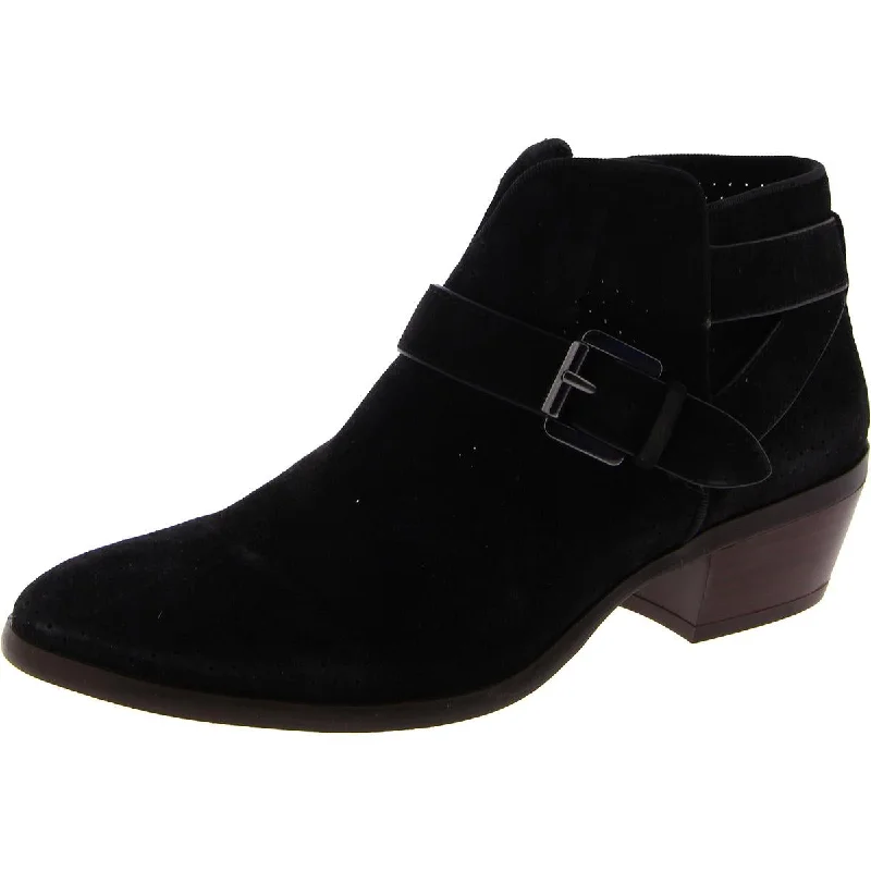 Sam Edelman Womens Patrish Suede Block Heel Ankle Boots