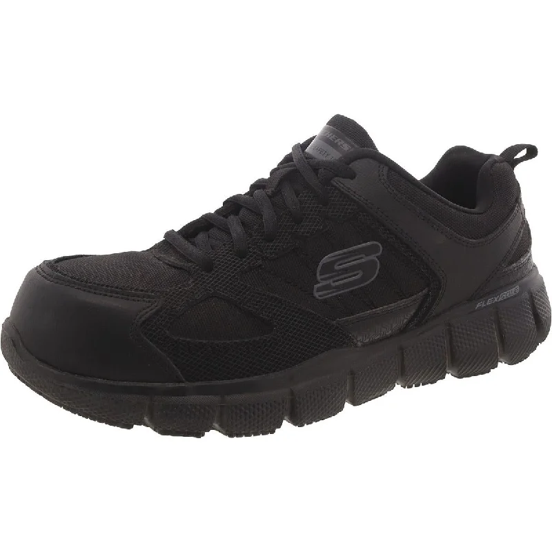 Skechers Womens Telfin Leather Slip Resistant Work and Safety Shoes