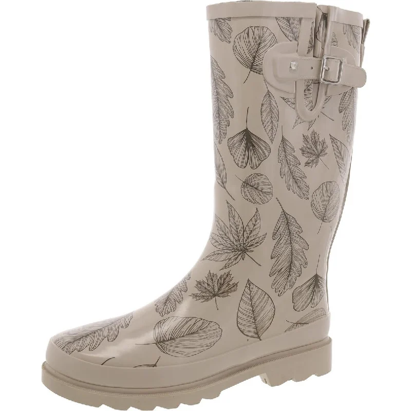 Western Chief Womens Leaf Me Alone Tall Printed Rain Boots