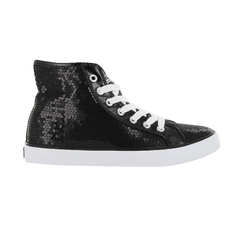 Gotta Flurt Girl's Disco II Hi Top Black Sequin Dance Sneaker