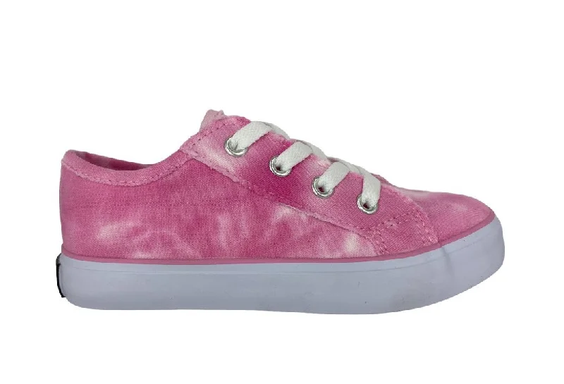 Gotta Flurt Girl's Tide Pink Tie-Dye Canvas Casual Sneaker