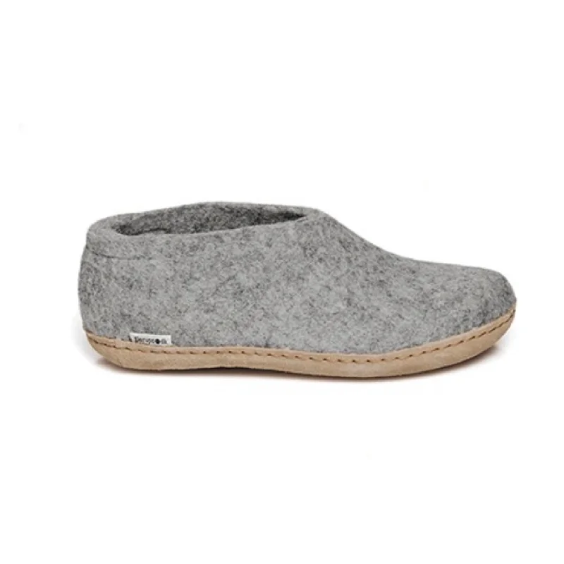 Shoe with Leather Sole - Grey