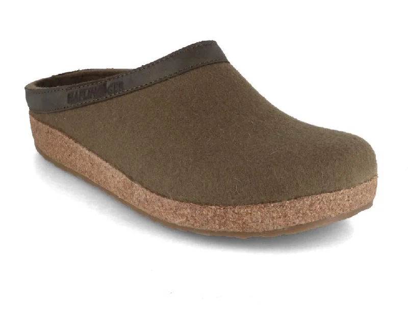 HAFLINGER Felt Clogs 'Grizzly Torben GZL', earth