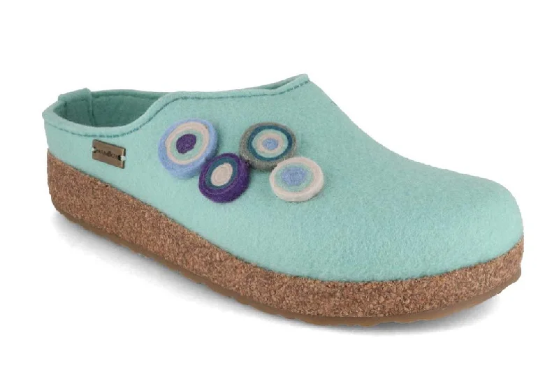 HAFLINGER Women Felt Clogs 'Grizzly Kanon', peppermint