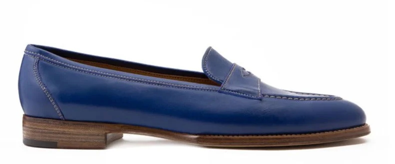 LOAFER WITH PENNY STRAP CALF LEATHER HAND WELTED BLAKE STITCHES