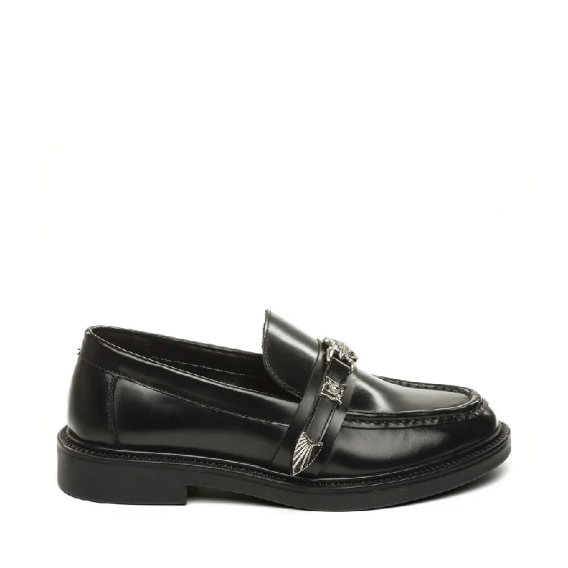 Lazarus Flat Shoe BLACK LEATHER