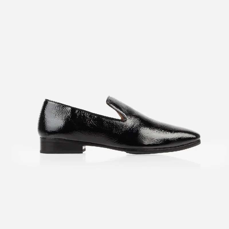 The Daily Loafer Black Crinkle Patent