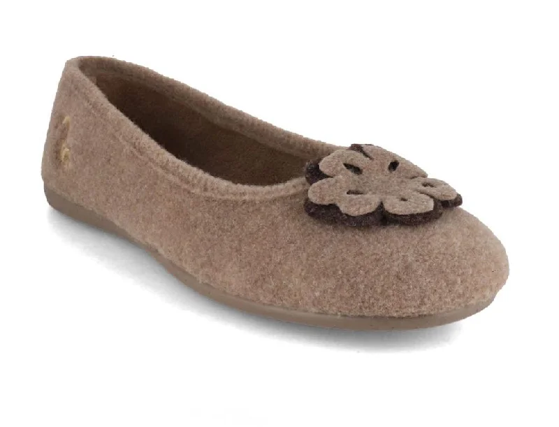 Thies Women Ballerina 'Ecopicos', beige-militar