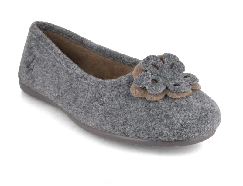 Thies Women Ballerinas 'Ecopicos', gris-militar