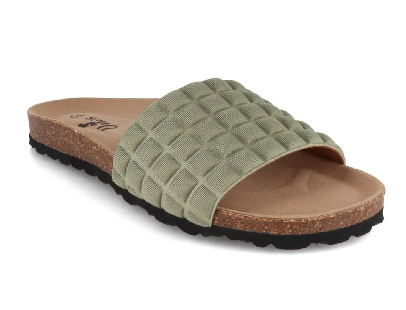 Thies Women Sandals 3D structure 'Eco Pool Pop', olive