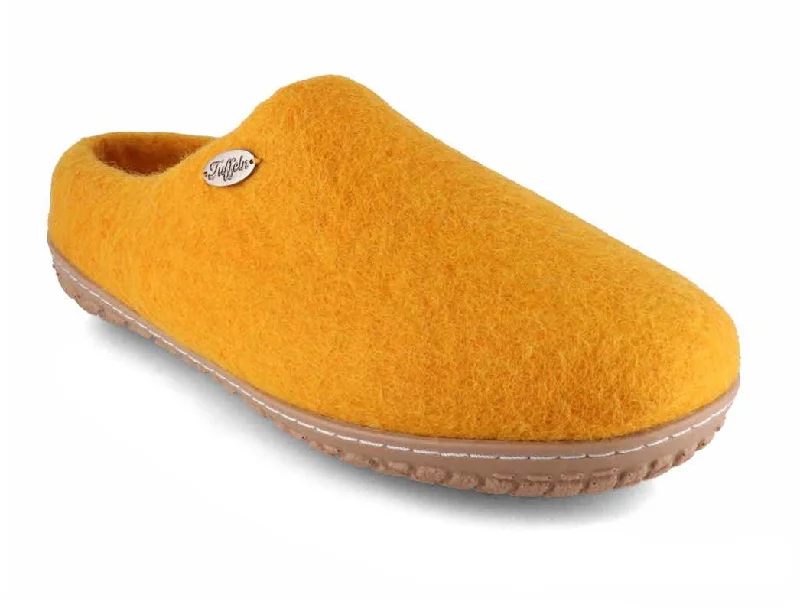 Tuffeln natural felt Slippers 'Pantuffel', orange