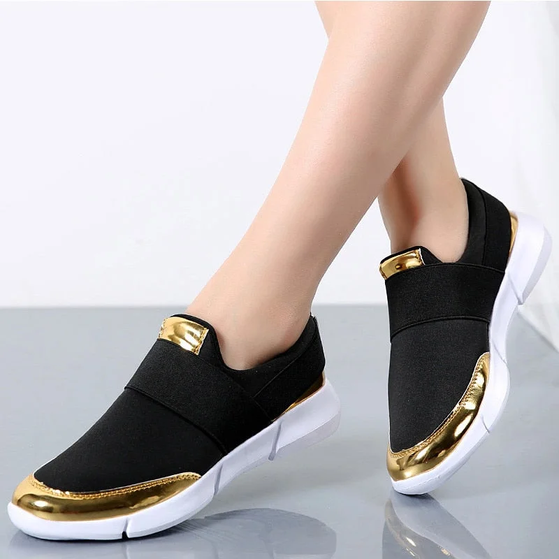 Women Shoes New Loafers Women Flats Stretch Fabric Casual Shoes Woman Sneakers Slip On Lightwieght Spring Summer Shoes Ladies