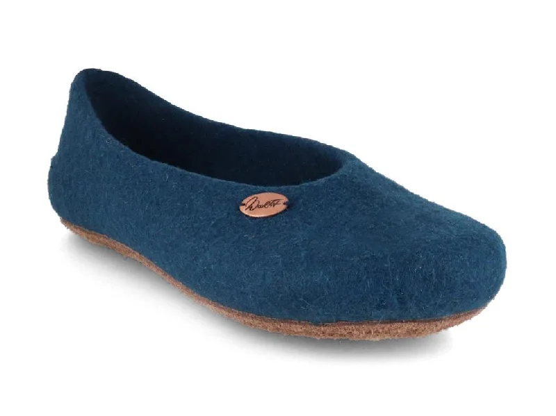 WoolFit Ballerina Slippers, blue